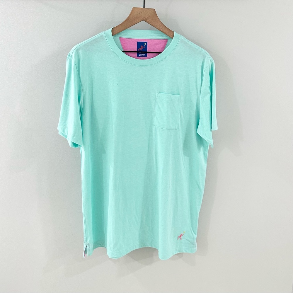 Michael’s Men’s Solid Crew Neck Aqua Tee Size Medium